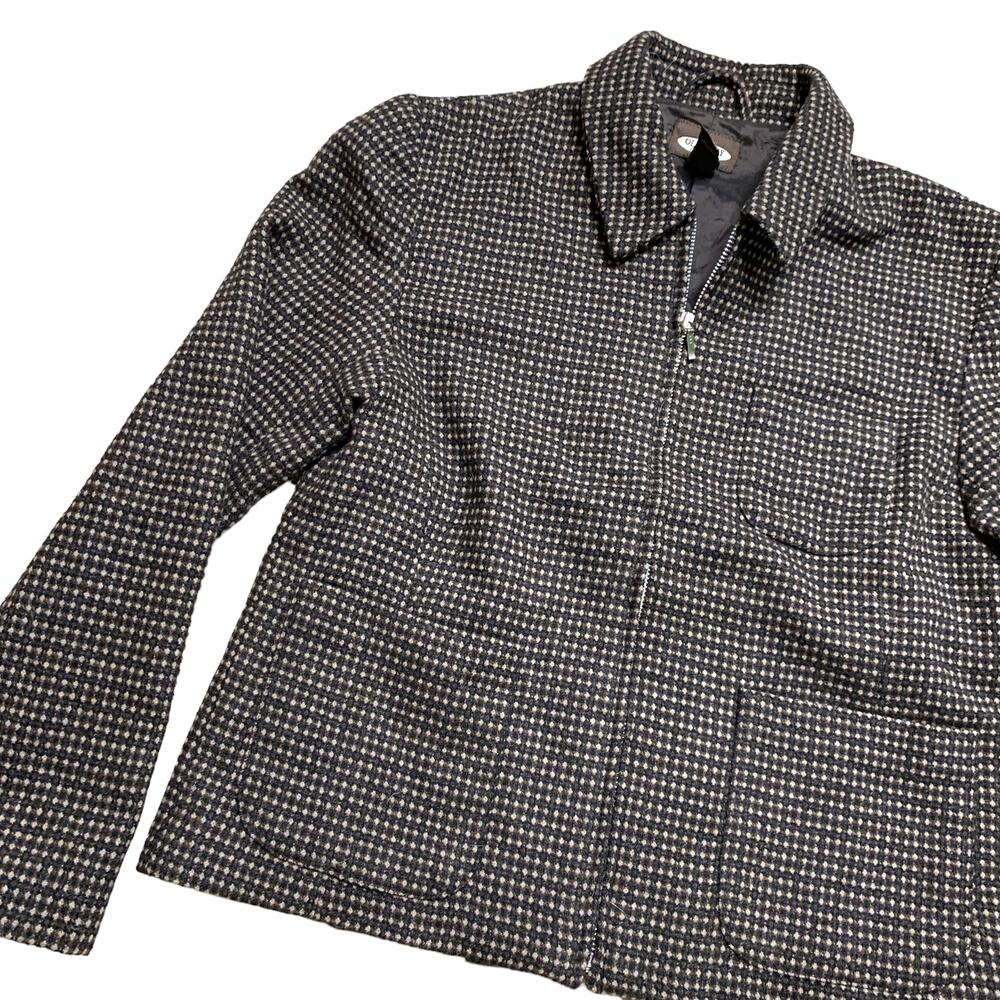 Old Navy Brown Woven Knit Jacket Academia Small Wool Blend